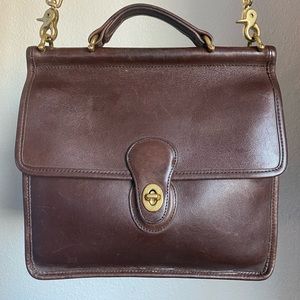 Coach Willis Brown Leather Satchel Vintage Handbag